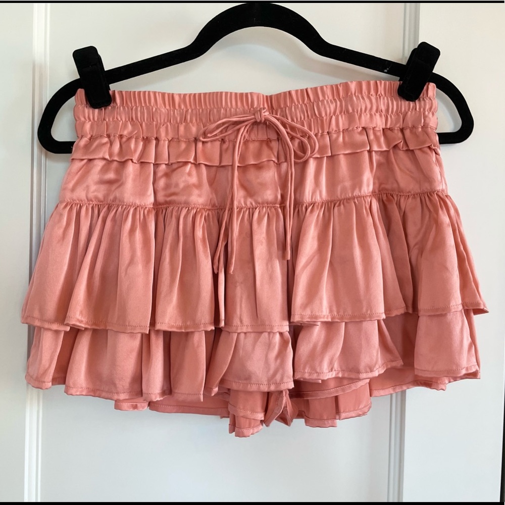 FLANNEL Harmony Silk Skort, Pink, Size M, LIKE NEW
